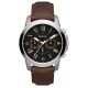 Fossil Men's Grant Chronograph Navy Blue Leather Watch FS4835